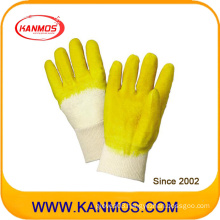Yellow Industrial Safety Cut Resistant Rubber Coated Work Gloves (52001)